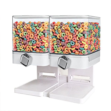 Double Cereal Dispenser Food Storage