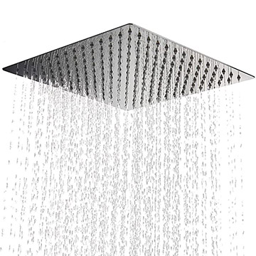 High pressure stainless steel square shower head