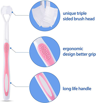 Three-angle toothbrush