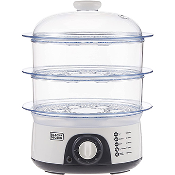 Three layer cooking steamer