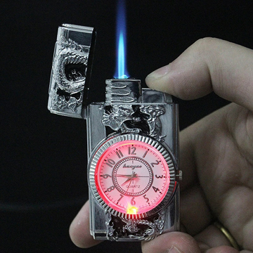 A lighter with watch