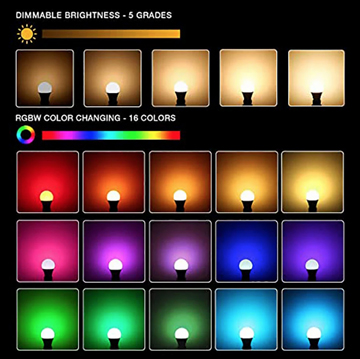 Remote multicolored bulb