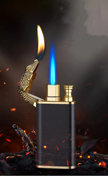 Premium lighter with flame