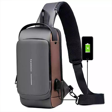 Backpack with charger port